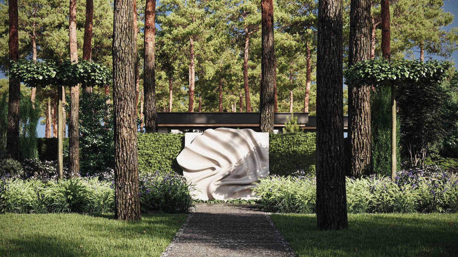 Forest garden in Moscow region