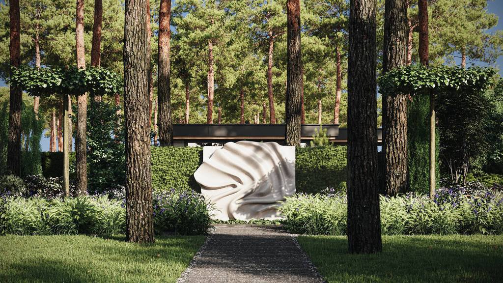 Forest garden in Moscow region